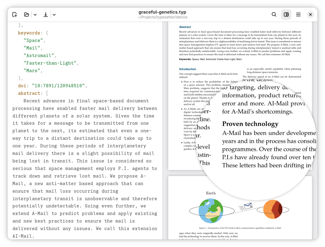 Click and hold on the preview to inspect fine details