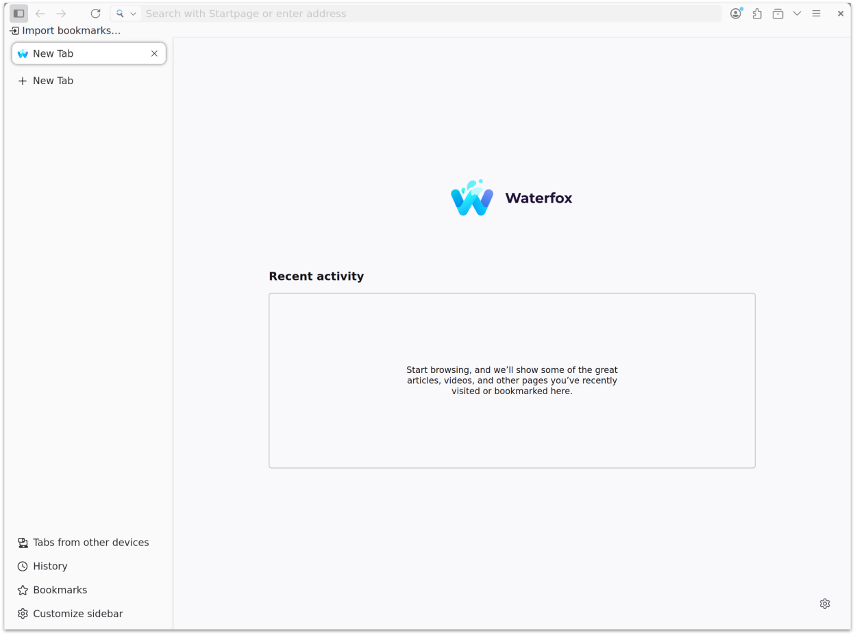 Waterfox screenshot 2