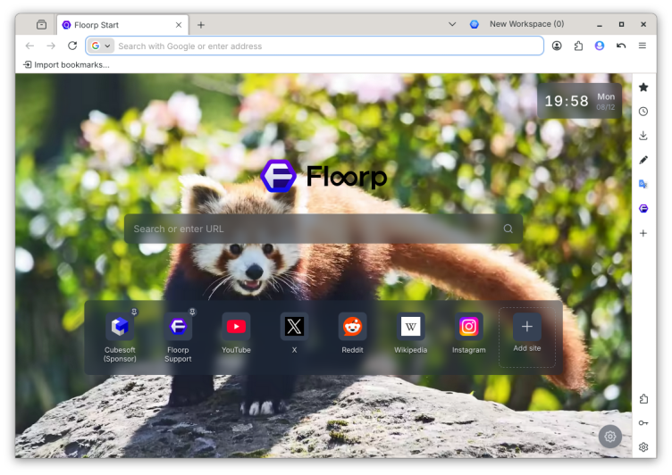 Floorp screenshot 1