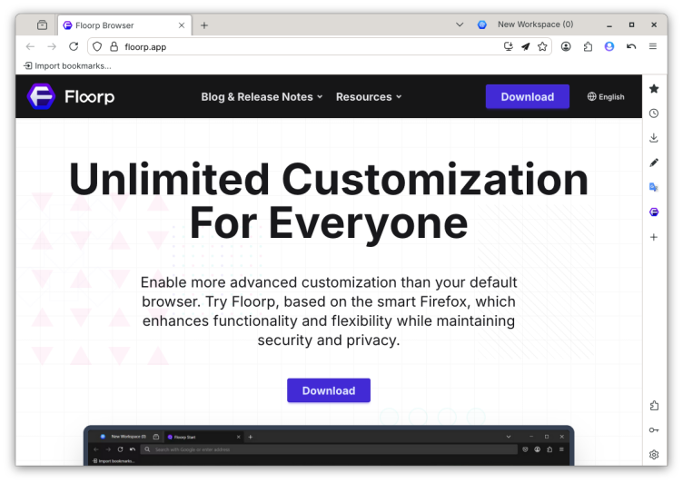 Floorp screenshot 2