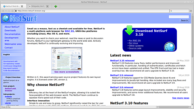 NetSurf screenshot