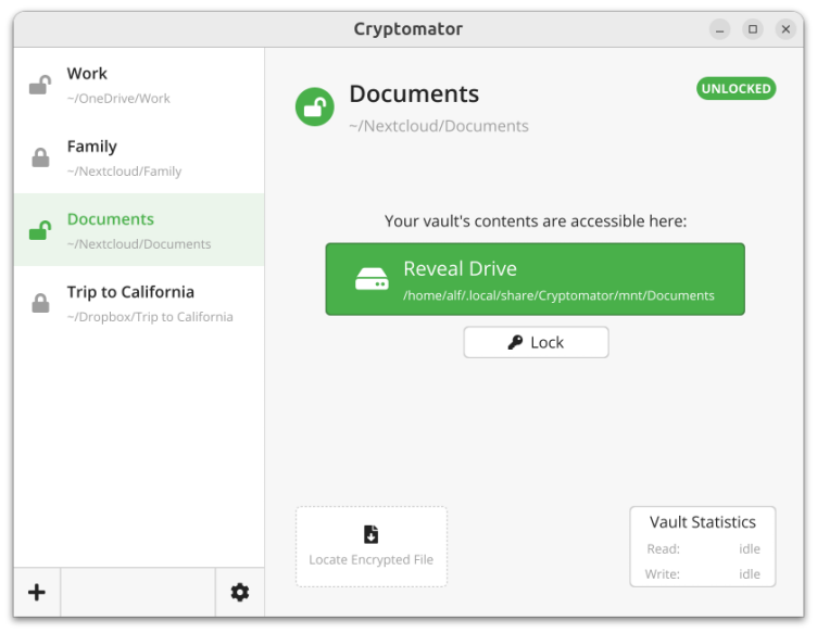 Cryptomator screenshot 3