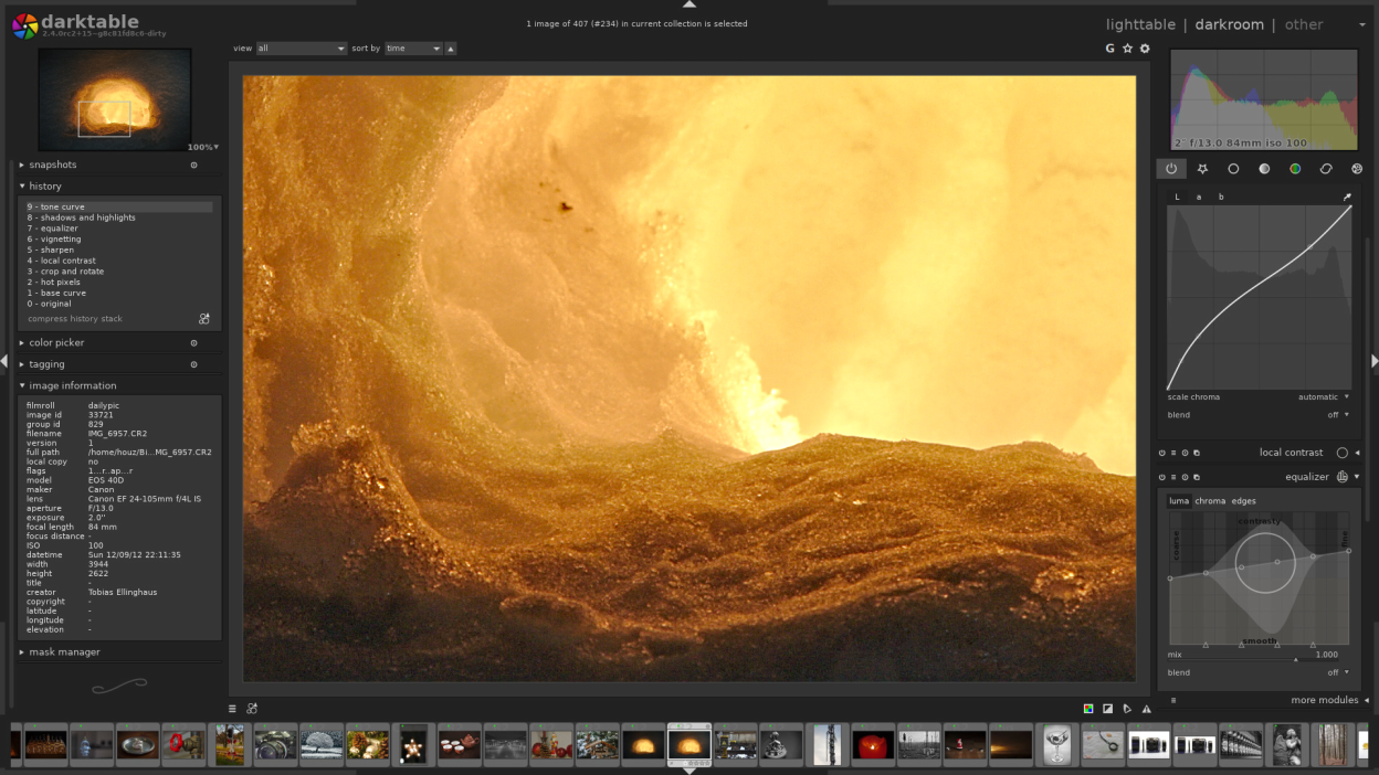 Darktable screenshot 3