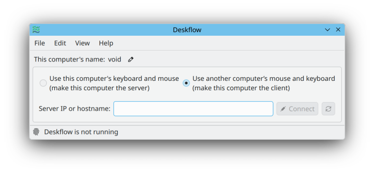 Deskflow in client mode on KDE