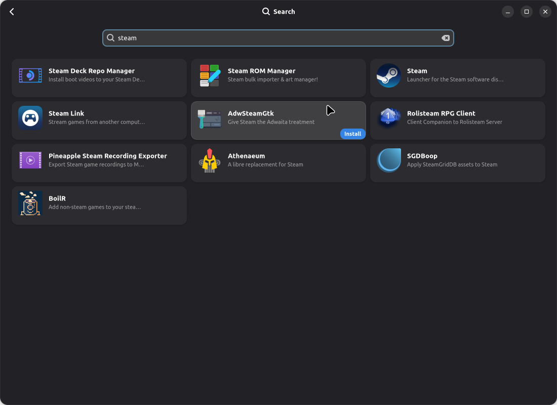 Search page