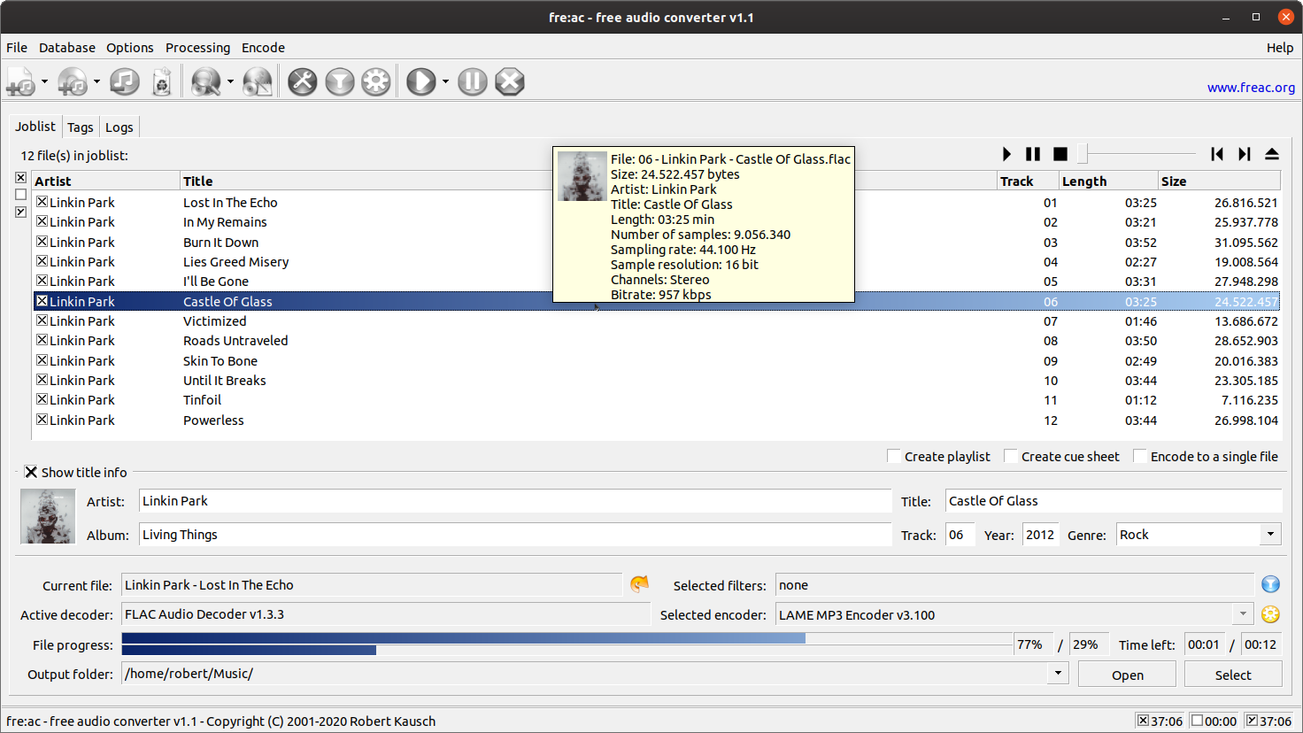 Screenshot 1 of fre:ac