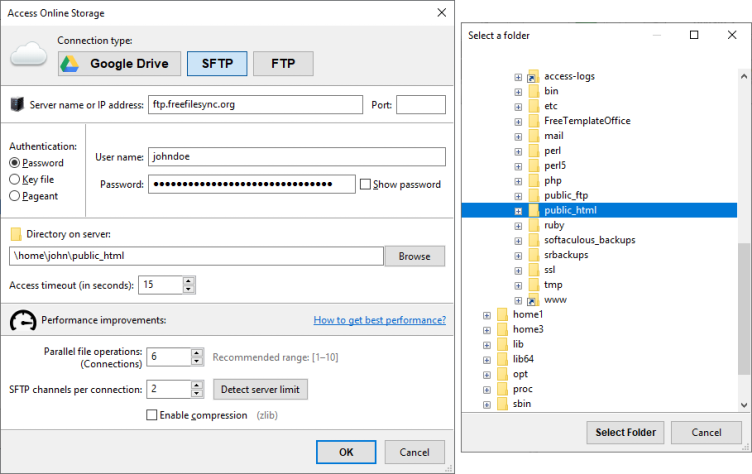 FreeFileSync screenshot 2