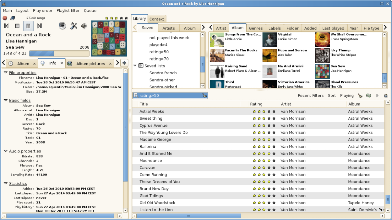 Main window with default layout