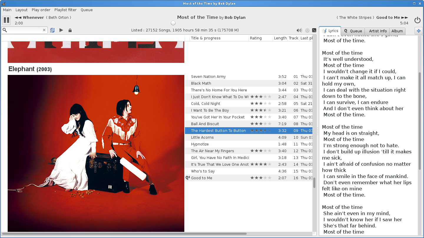 Screenshot 4 of gmusicbrowser