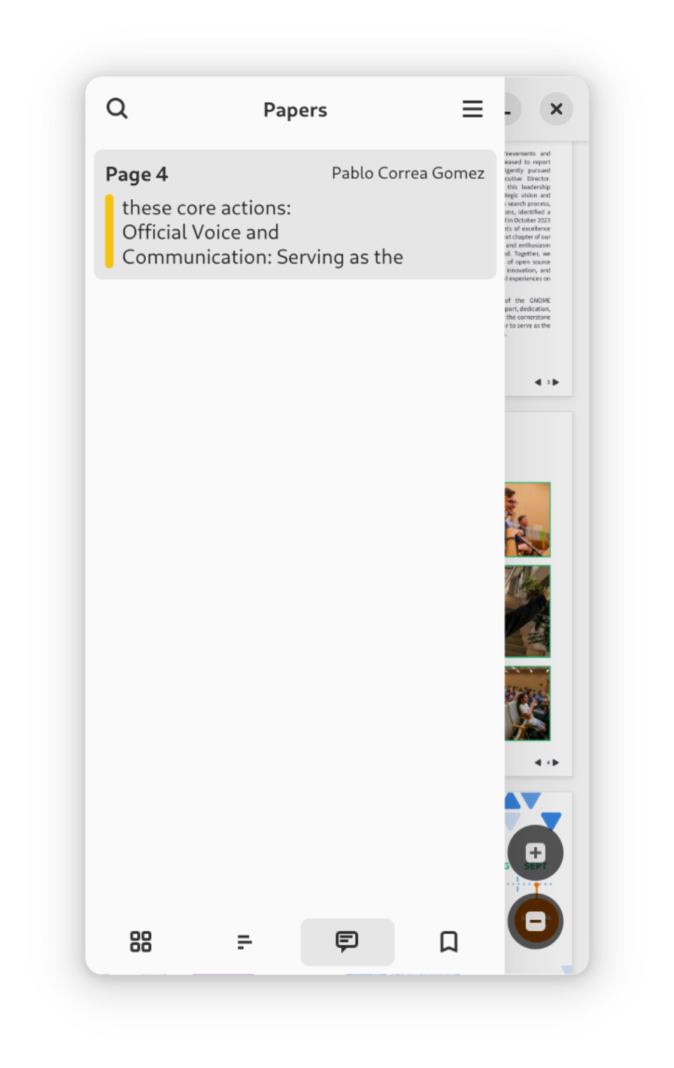 A modern and colorful annotation list