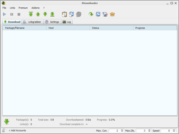jDownloader screenshot 1