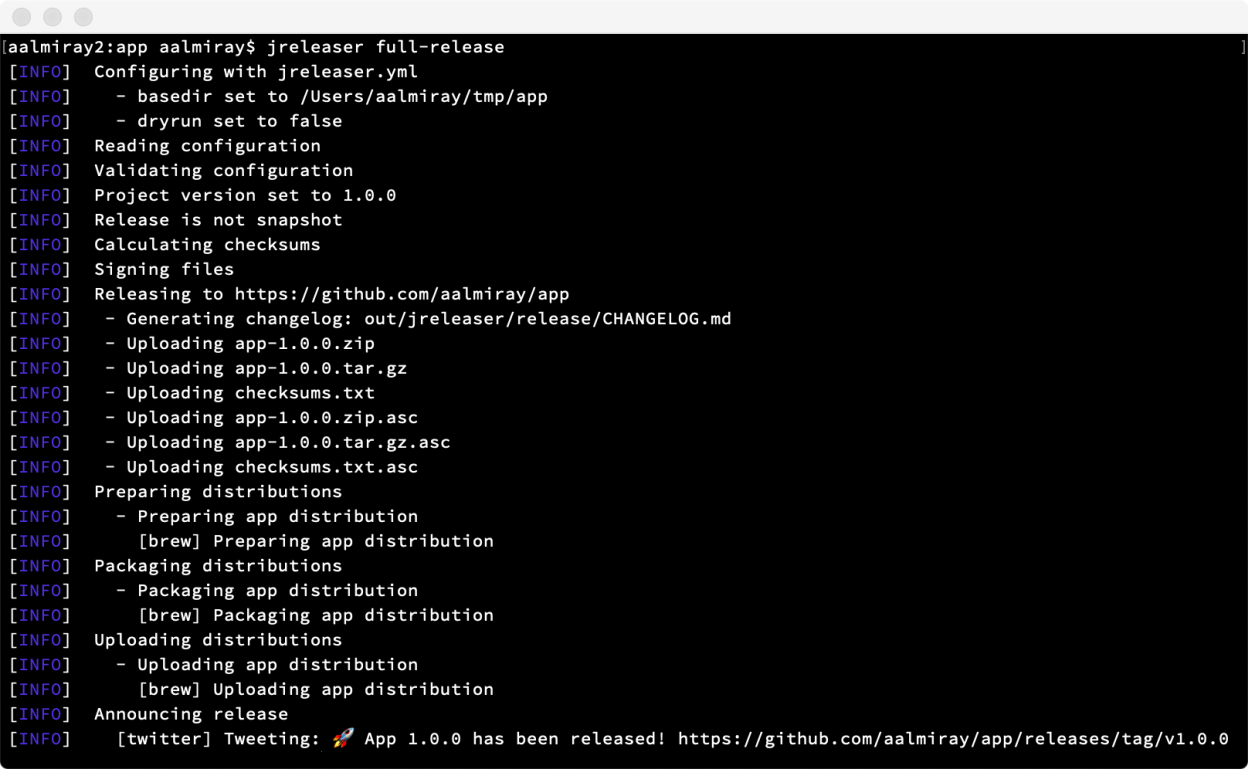 jreleaser screenshot
