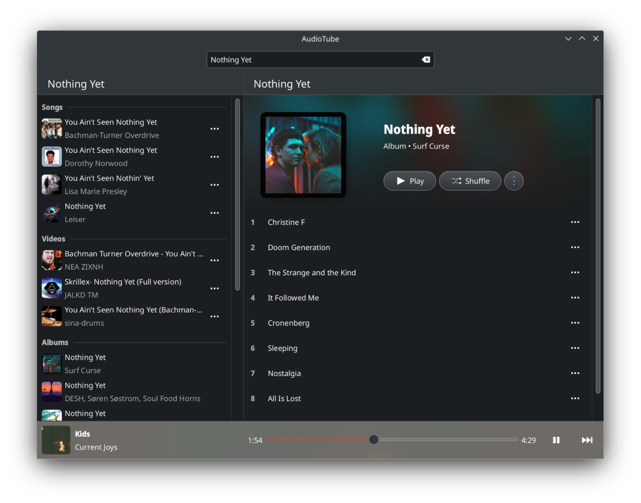 AudioTube screenshot
