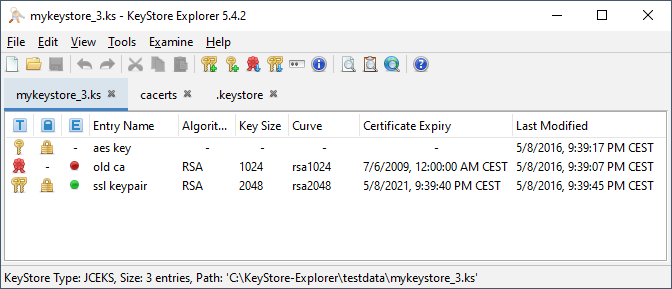 Screenshot 1 of KeyStore Explorer