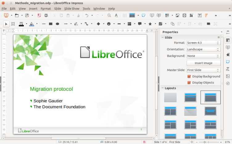 Libreoffice impress store