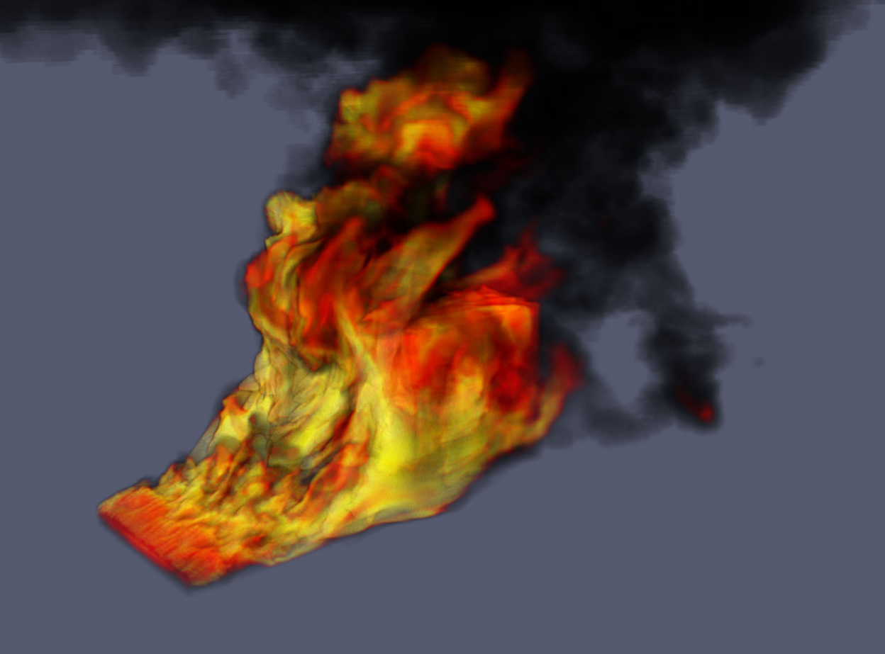 Cross Wind Fire Simulation (Image courtesy of Sandia National Labs)