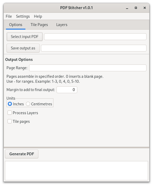 Screenshot 1 of PDF Stitcher