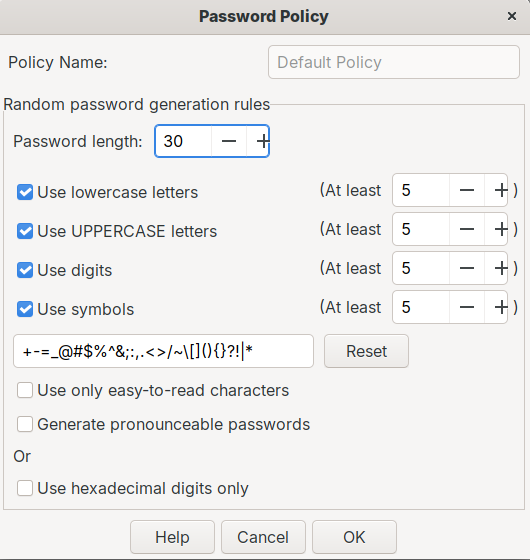 Password Policy