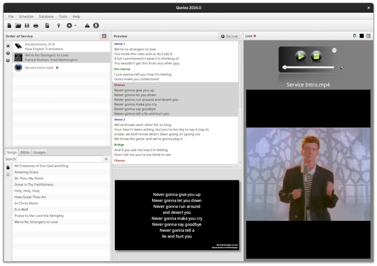 Main Quelea dashboard view