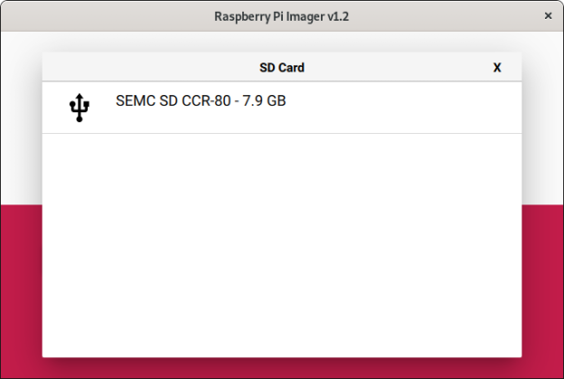 Raspberry Pi Imager screenshot 3