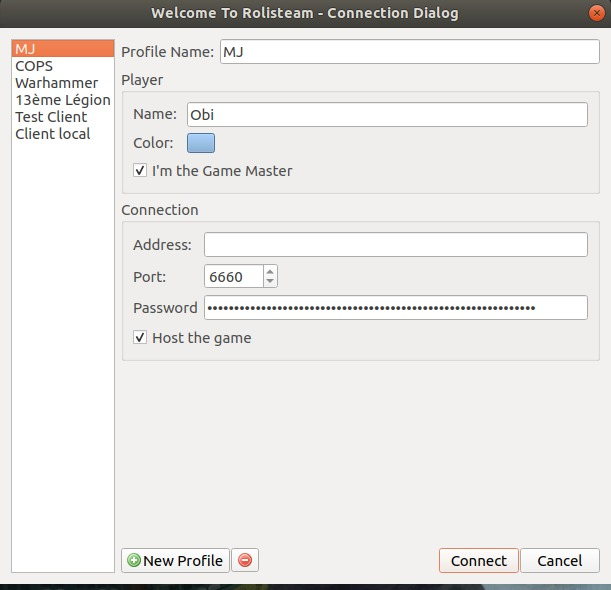 Screenshot 1 of Rolisteam RPG Client