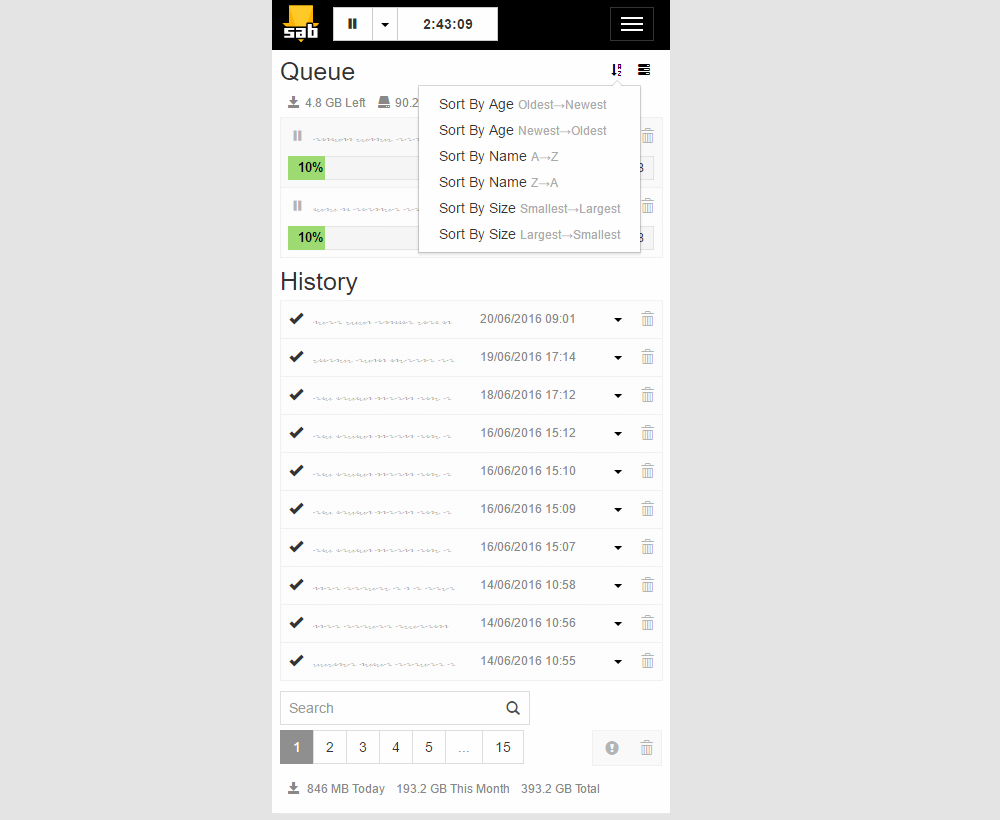 Screenshot 6 of SABnzbd