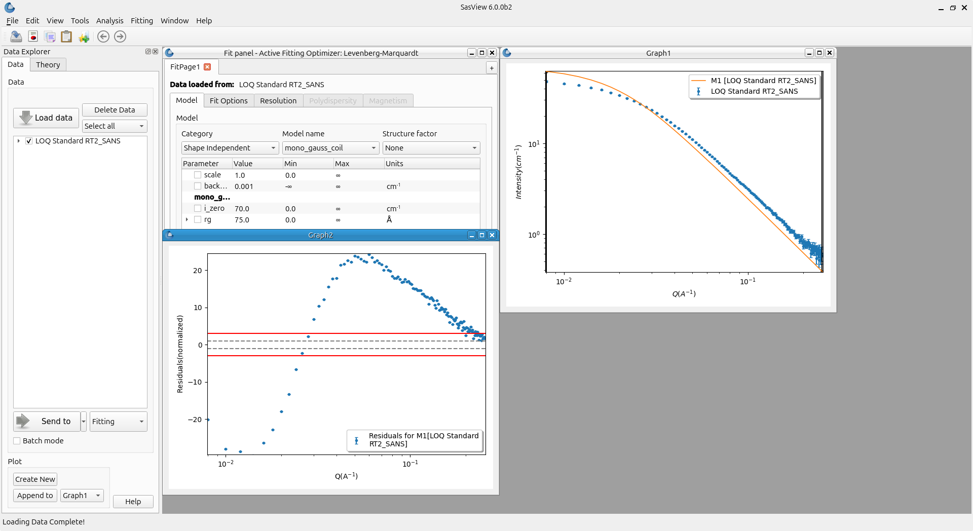 Screenshot 1 of SasView