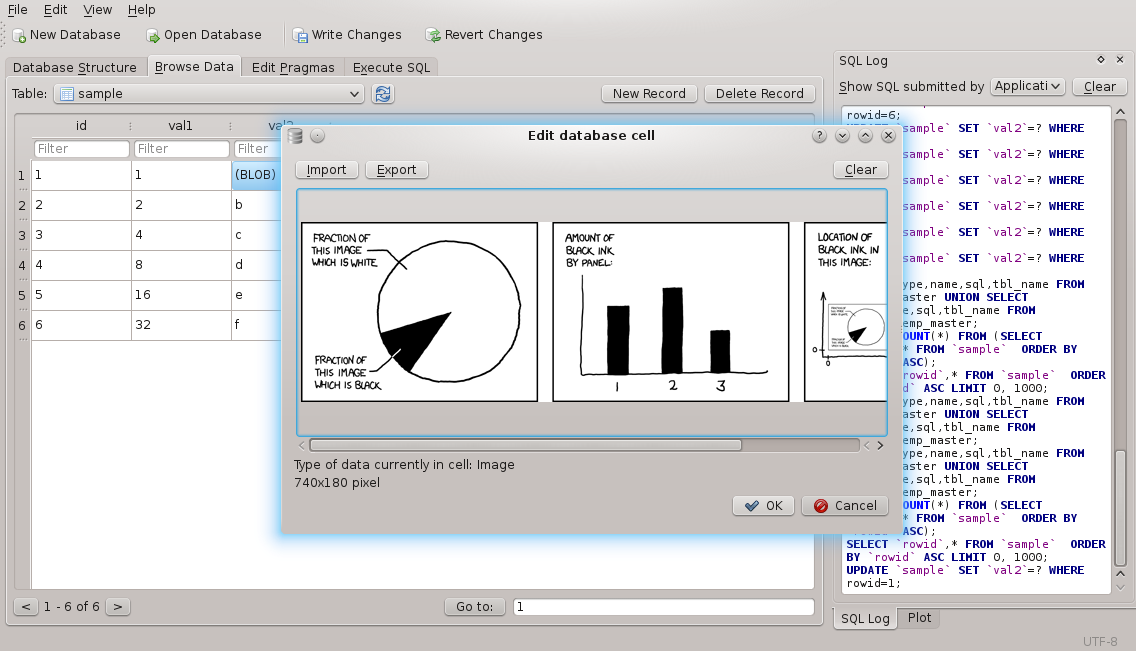 Screenshot 3 of DB Browser for SQLite