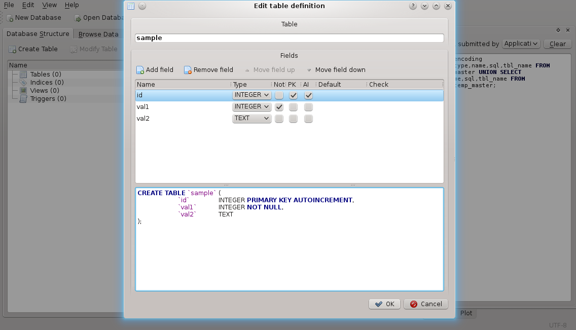 Screenshot 4 of DB Browser for SQLite