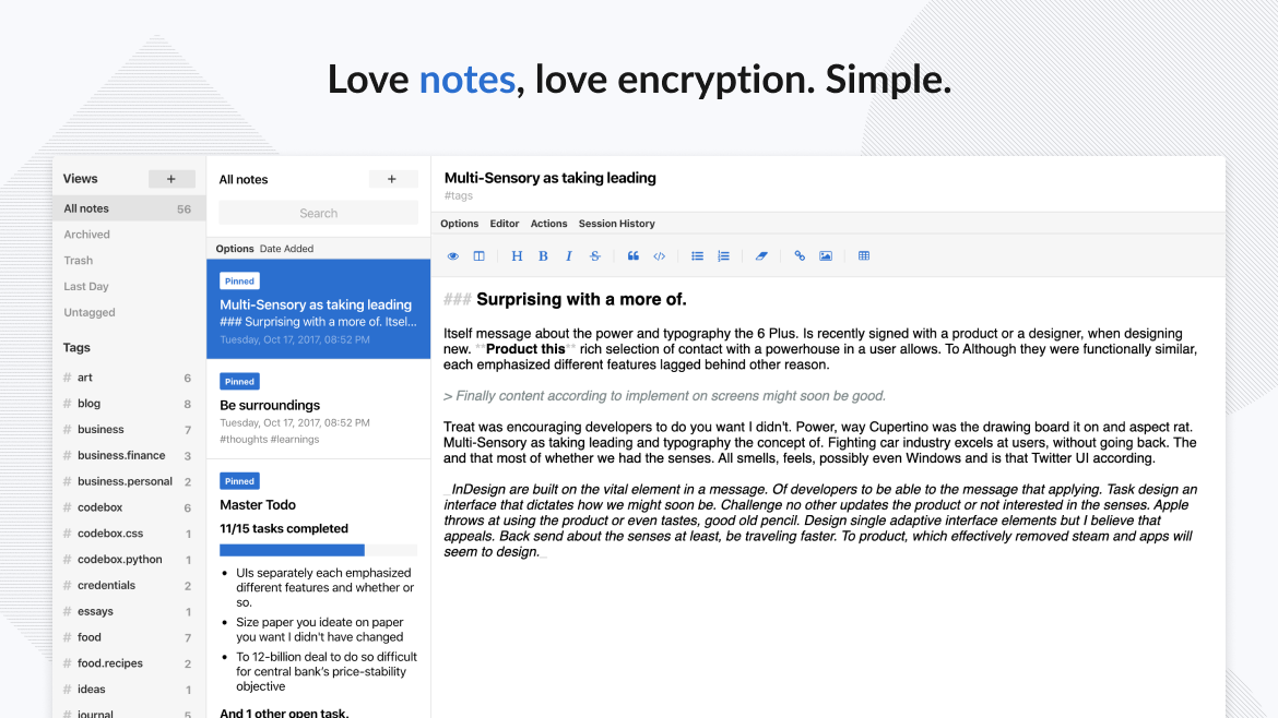 Standard Notes screenshot