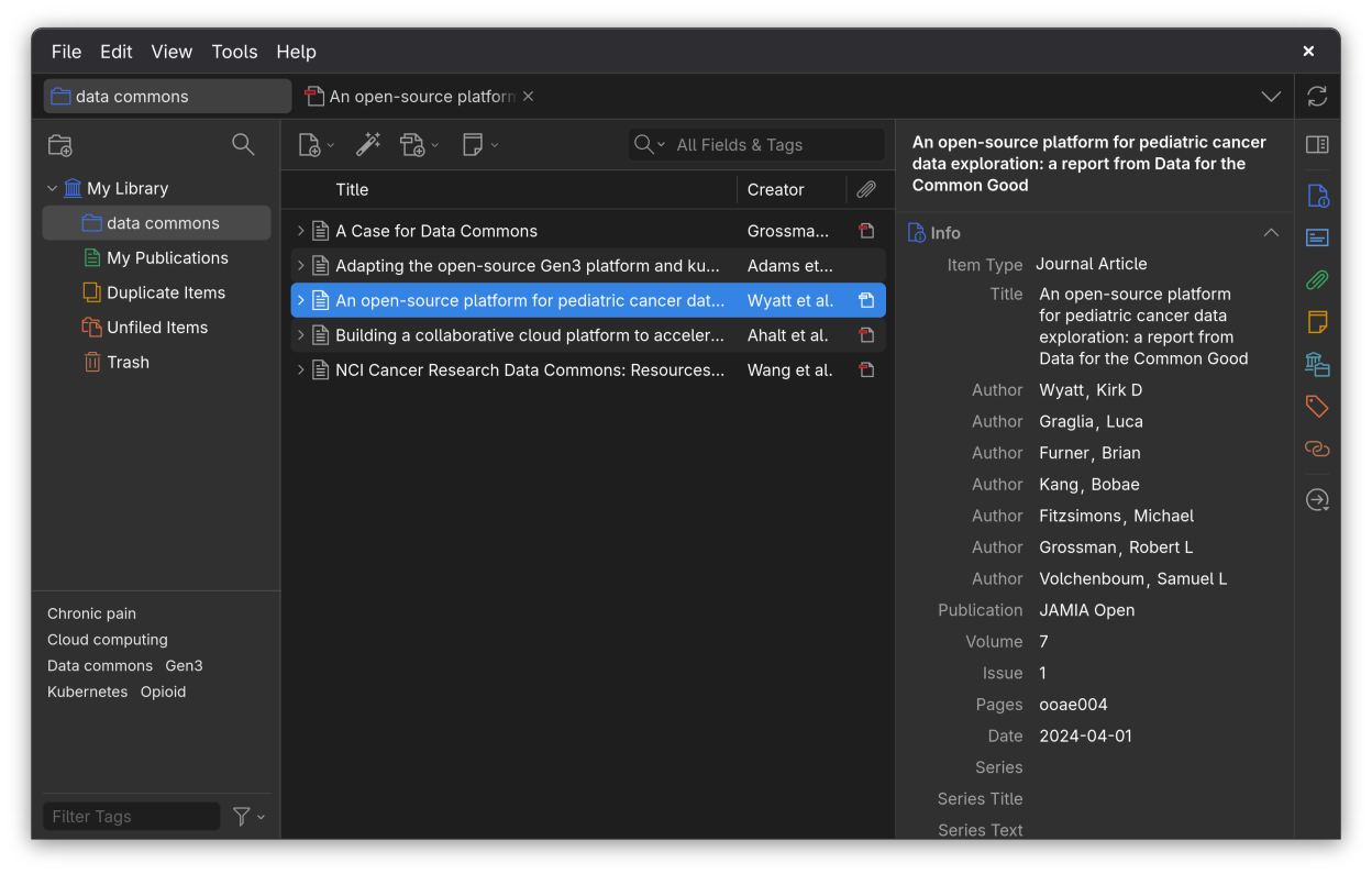 Zotero screenshot 3