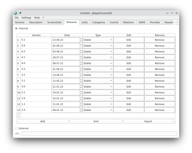The Releases Tab