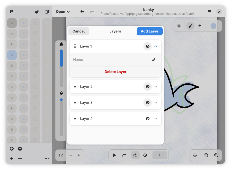 Layer dialog