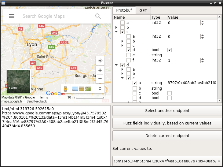 pbtk: Fuzzer screen