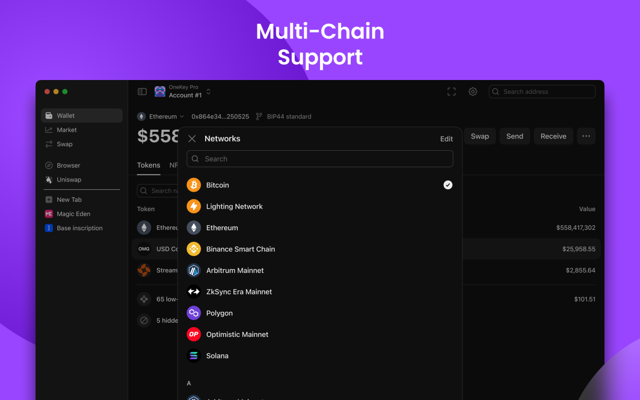 Network selection on macOS