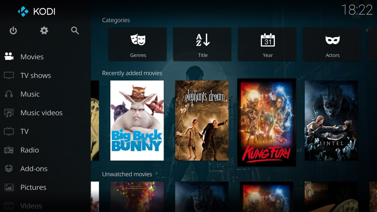 Kodi screenshot 1