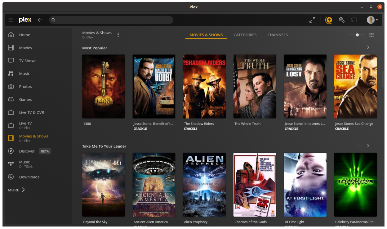 Plex screenshot 1