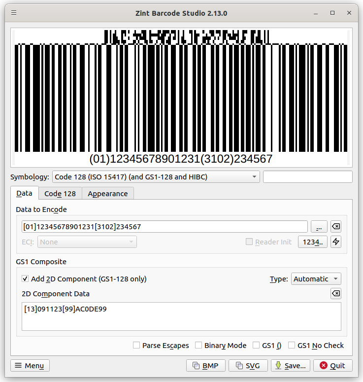 Install Zint Barcode Studio on Linux | Flathub