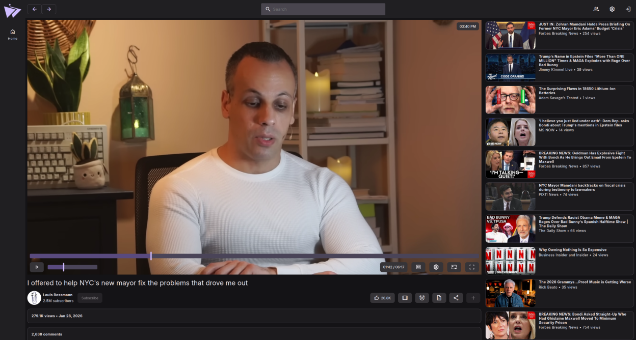 Watching a video