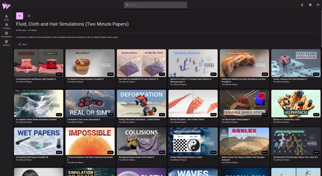 Browsing a playlist