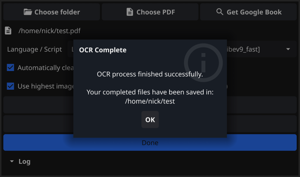 OCR completed