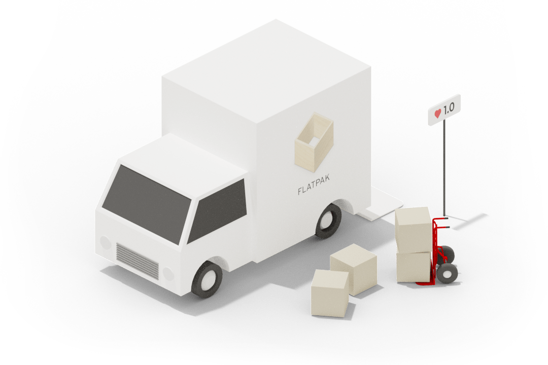 Flatpak delivery truck