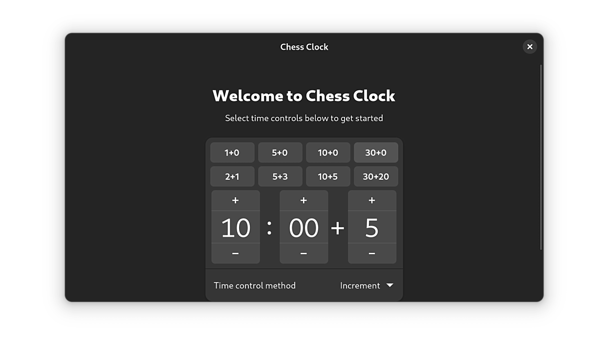 relógio de xadrez Chess Clock no Linux - Como instalar via Flatpak