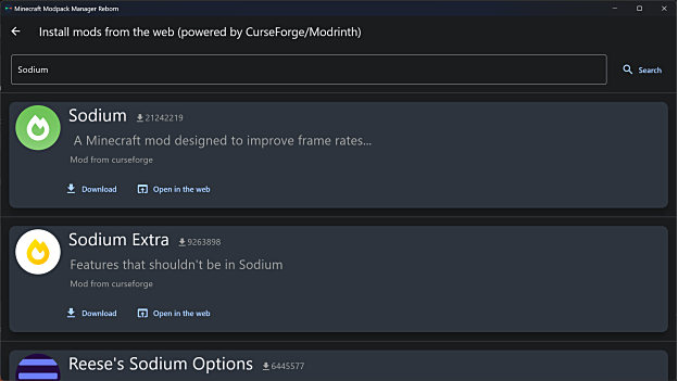 Search modpacks - Modrinth
