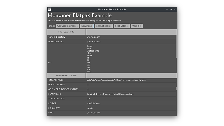 Monomer Flatpak Example | Flathub