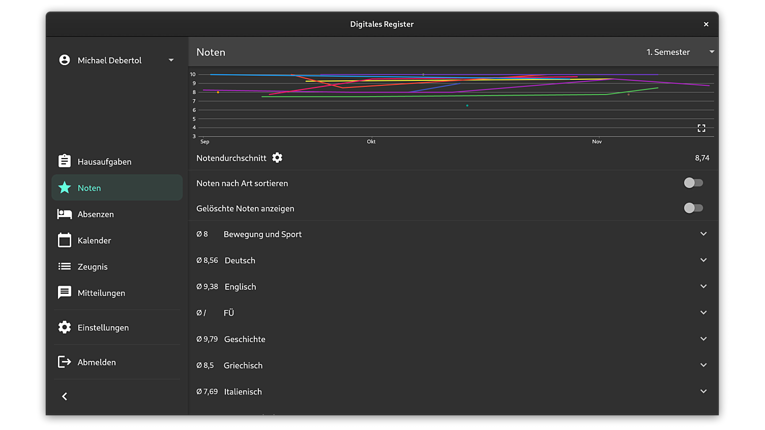Digitales Register Flathub