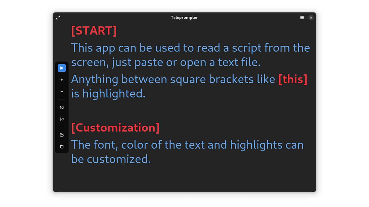Teleprompter Flathub