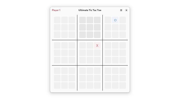 GitHub - Tang1705/Ultimate-Tic-Tac-Toe: Implementation o Ultimate