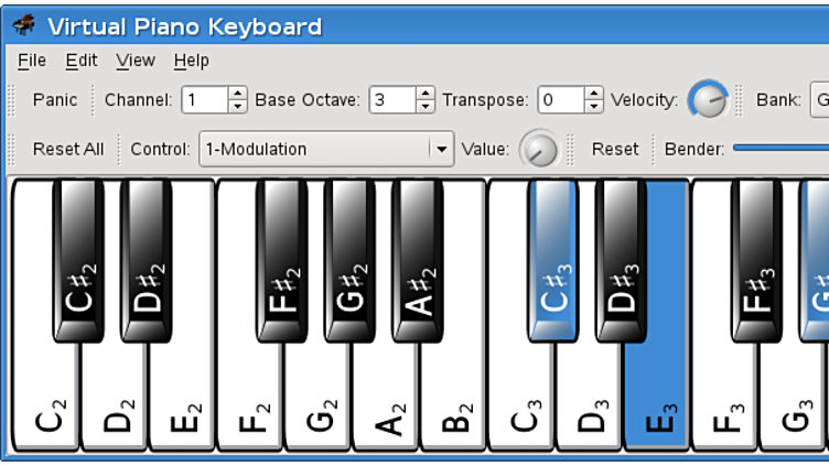 VMPK. Virtual MIDI Piano Keyboard