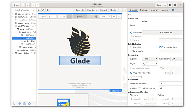 Glade editor 2025